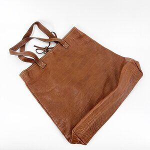 ✅ DIMONI REPTILE EMBOSSED LEATHER HOBO BAG‎ WITH CHEETAH LINING